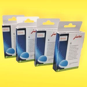 Original Jura 2 in 1 x4 pks (24 Total Tabs) Cleaning Tablets for Coffee Machine